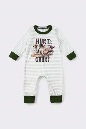 Forest hunting boy romper