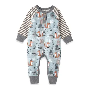 Foxy Forest Bamboo Henley Romper