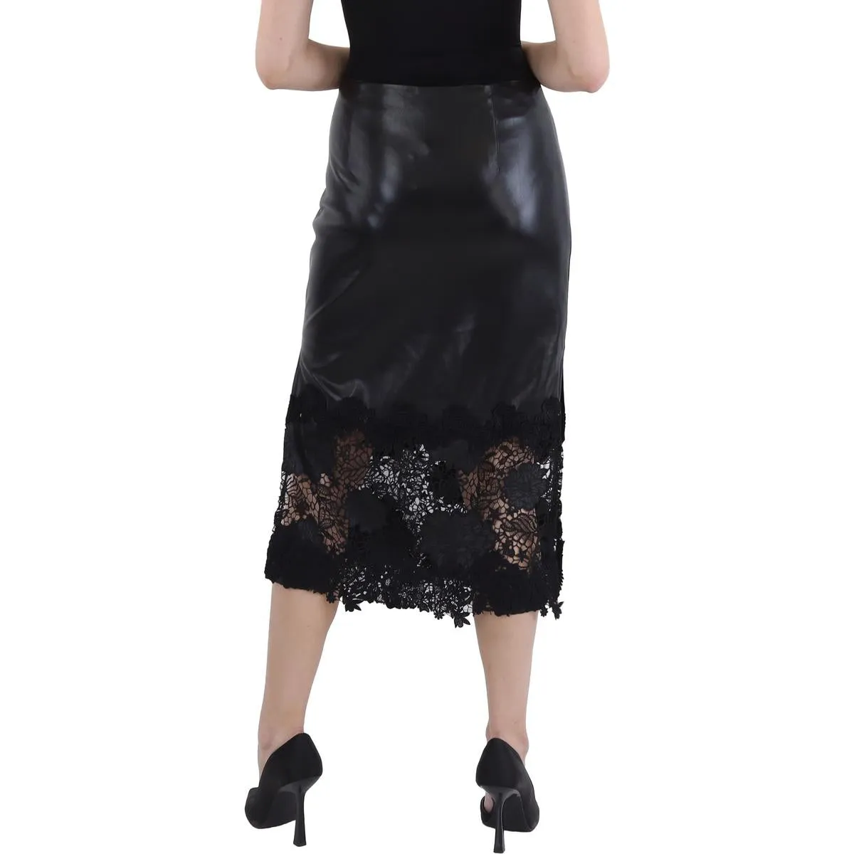 Generation Love Womens Midi Lace Pencil Skirt