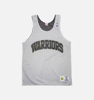 Golden State Warriors NBA Drop Step Reversible Jersey (Mens) - White/Black