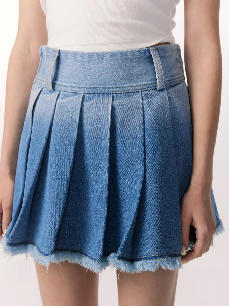 Gradient Pleated Skirt