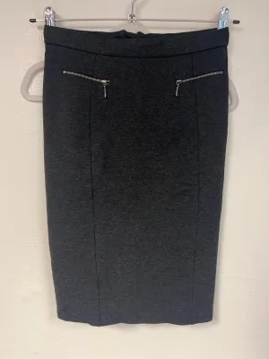 Grey Pencil Skirt, M&S, Size 8