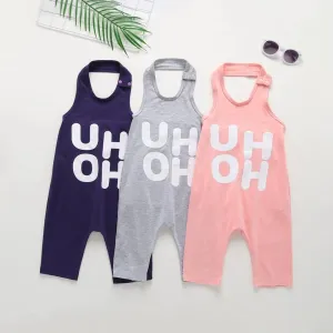 High Summer Letters Print Baby Little Kids Unisex Jumpsuit