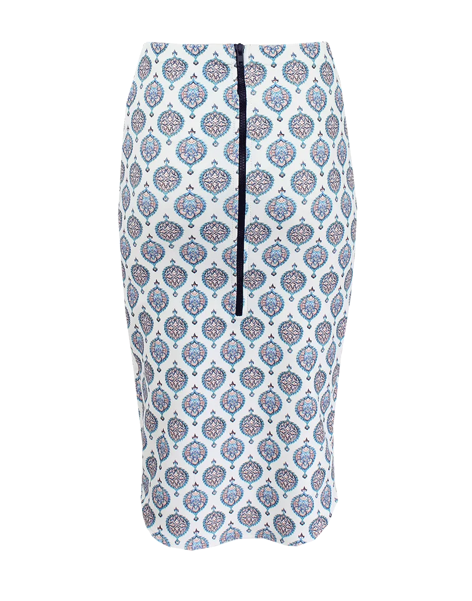 High Waist Printed Pencil Skirt