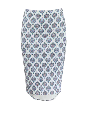 High Waist Printed Pencil Skirt