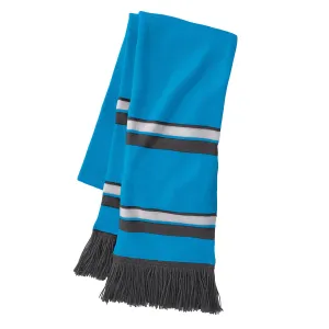 Holloway Bright Blue/White/Graphite Acrylic Rib Knit Comeback Scarf