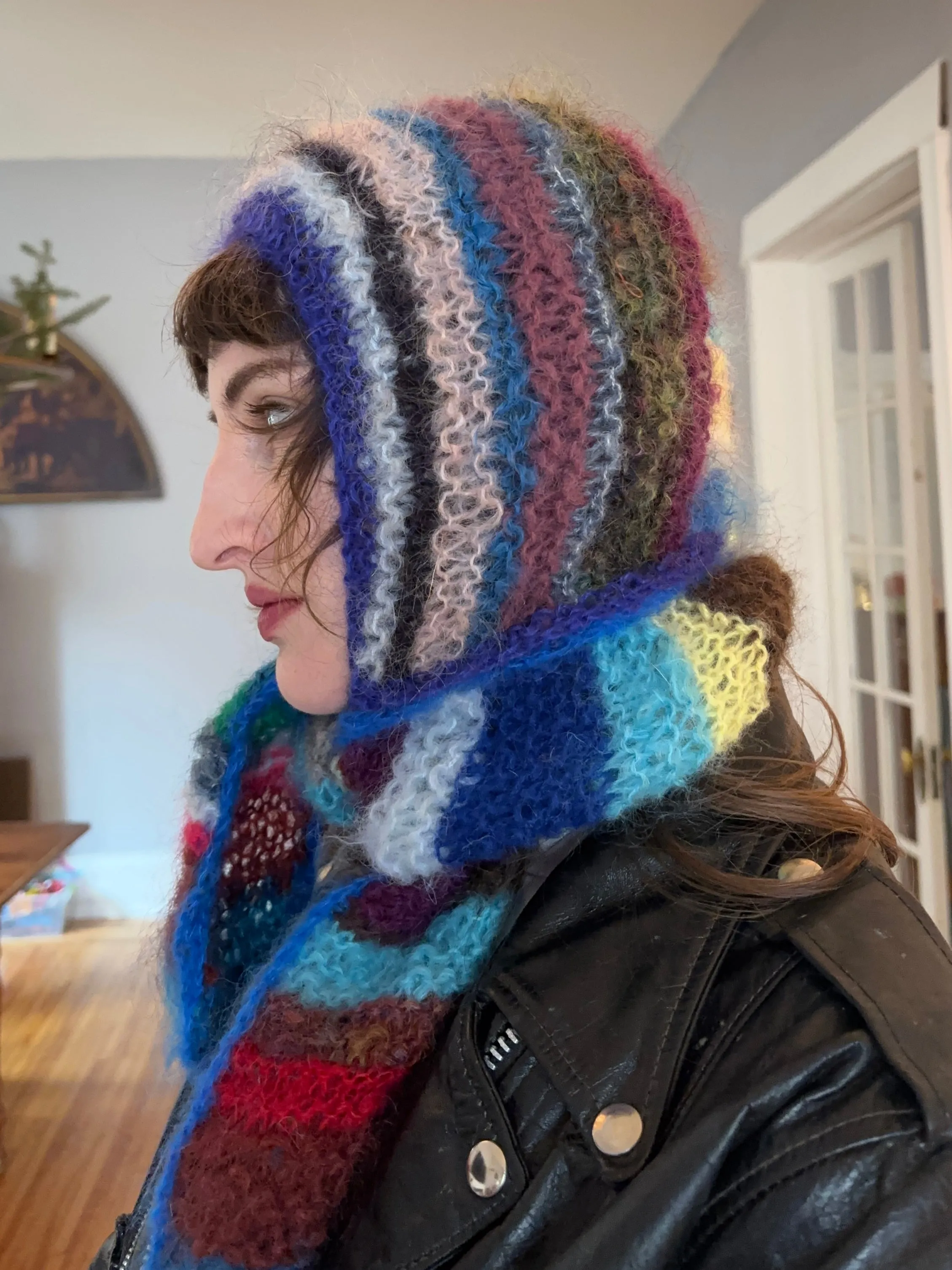 Hood Scarf~Gem Stripes