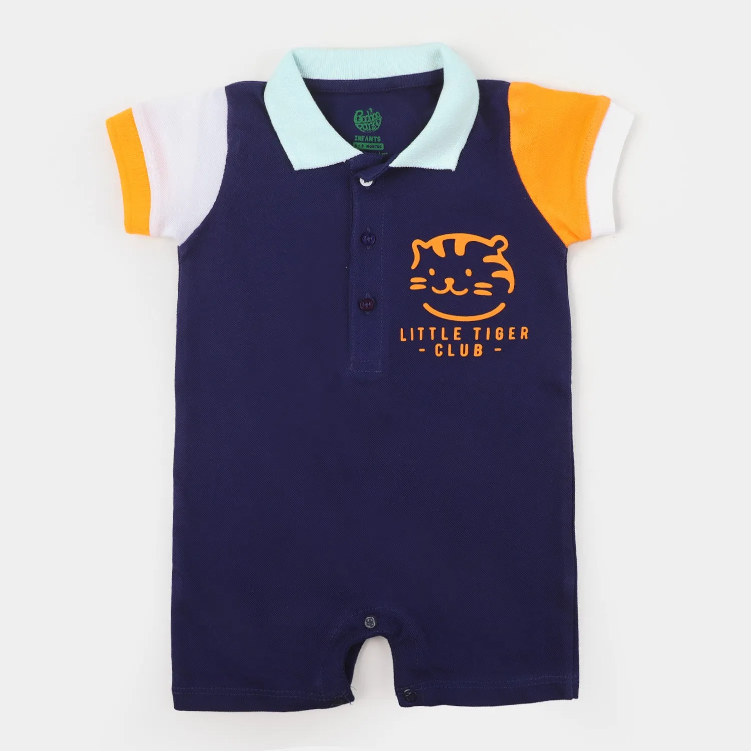 Infant Boys Knitted Romper Little Tiger - NAVY