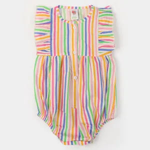 Infant Girls Woven Romper Multi Stripe - Multi