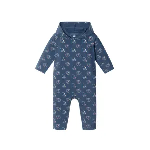 Infant Hooded Romper | Navy Football