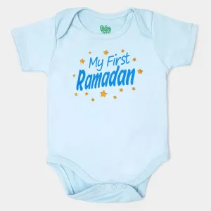 Infant Unisex Cotton Romper First Ramadan - Blue