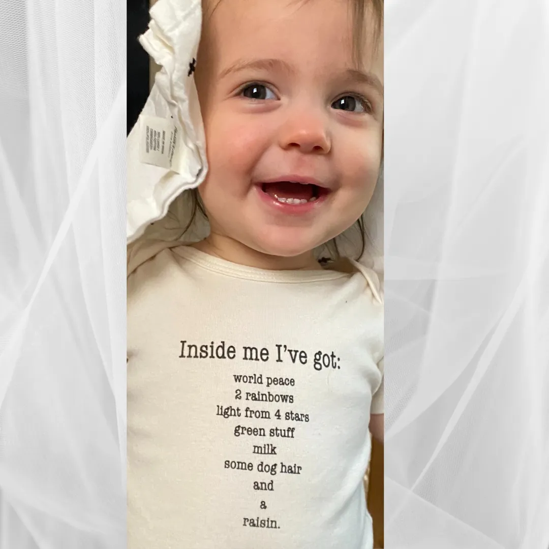 Inside Me Poem Long Sleeve Romper