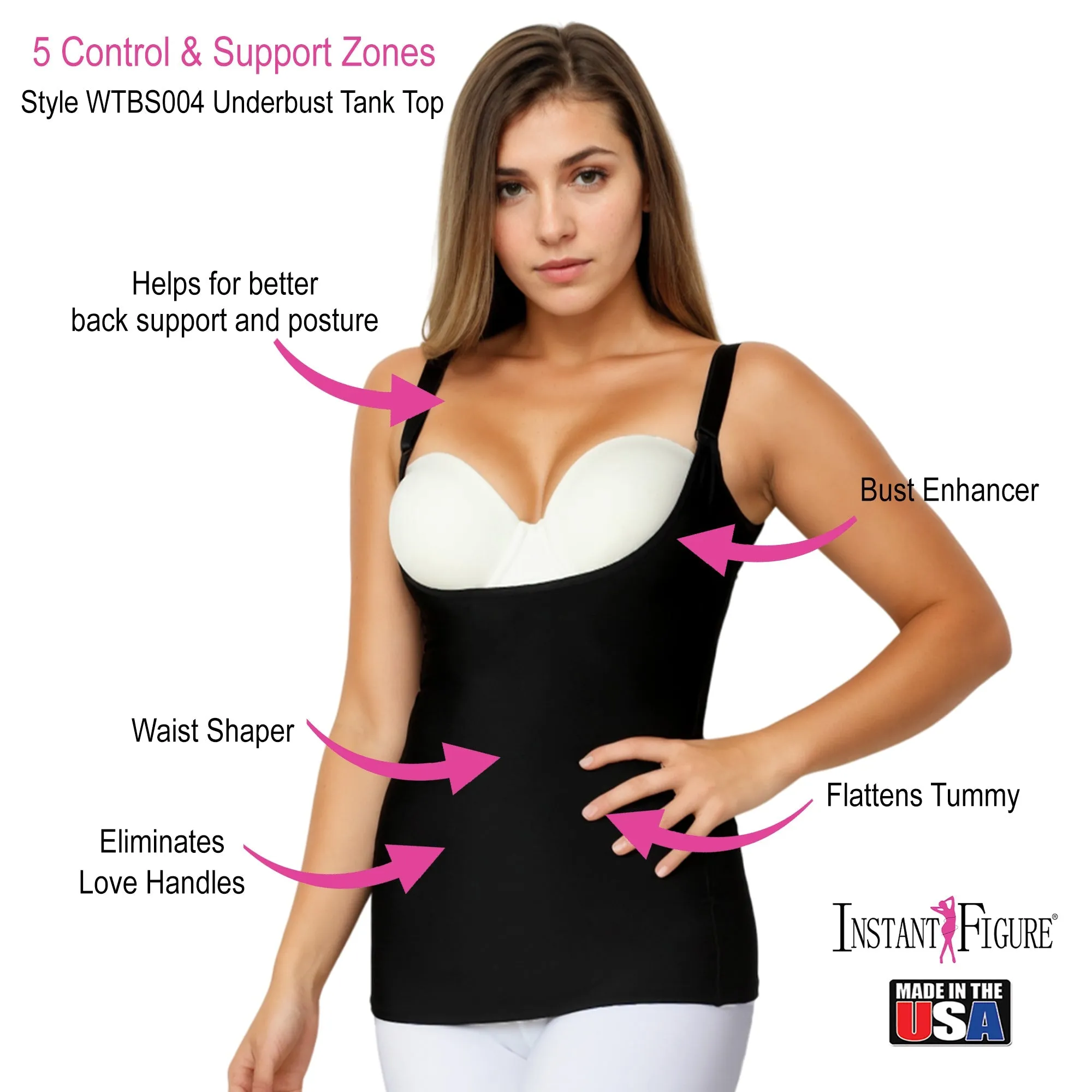 InstantFigure Underbust Plus Size Tank Top WTBS004C