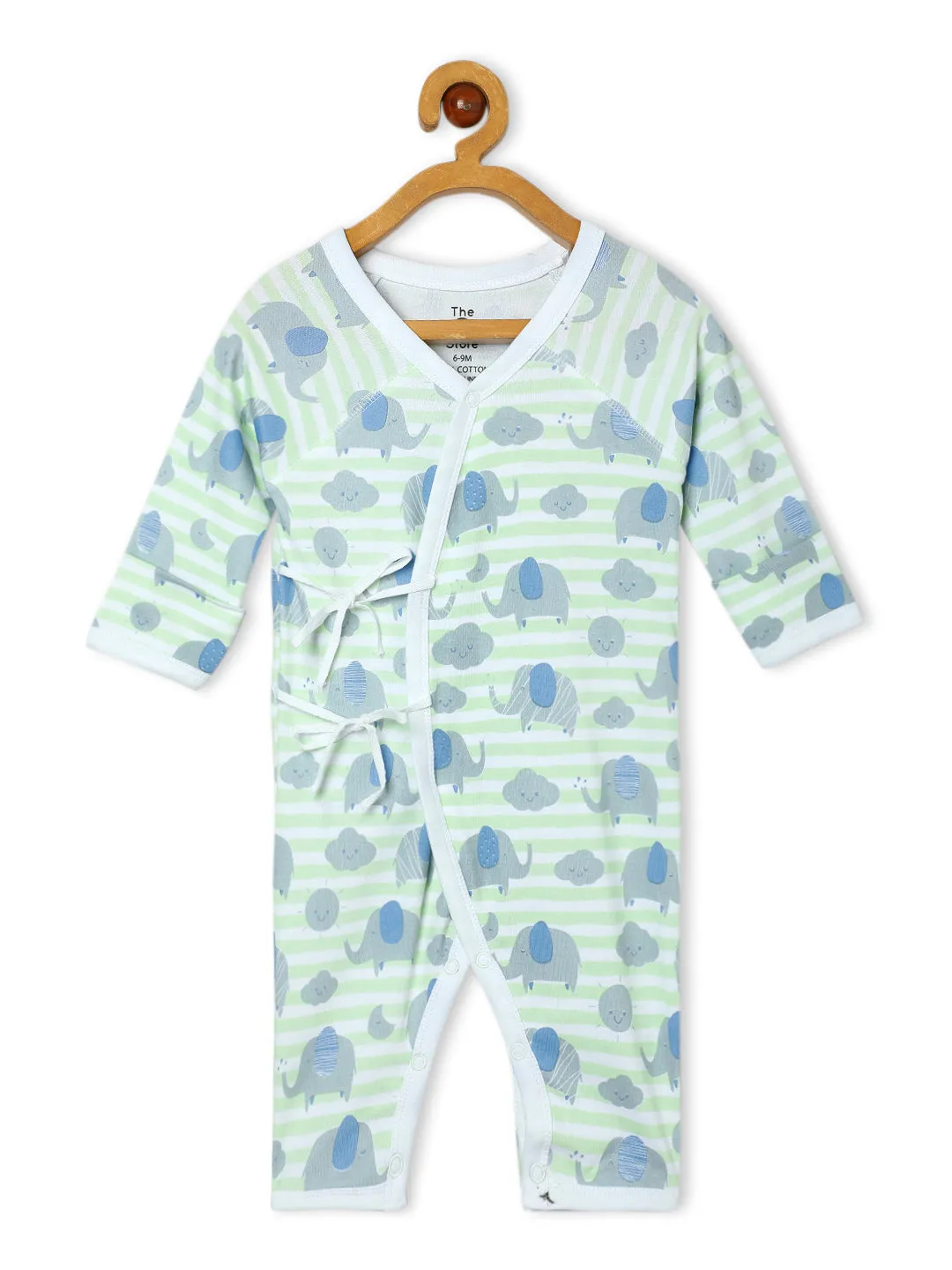 Jabla Style Infant Romper Combo of 2-Jungle Elephant-Sleepless Owl