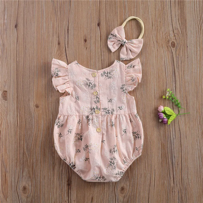 KEELY Floral Romper with Headband