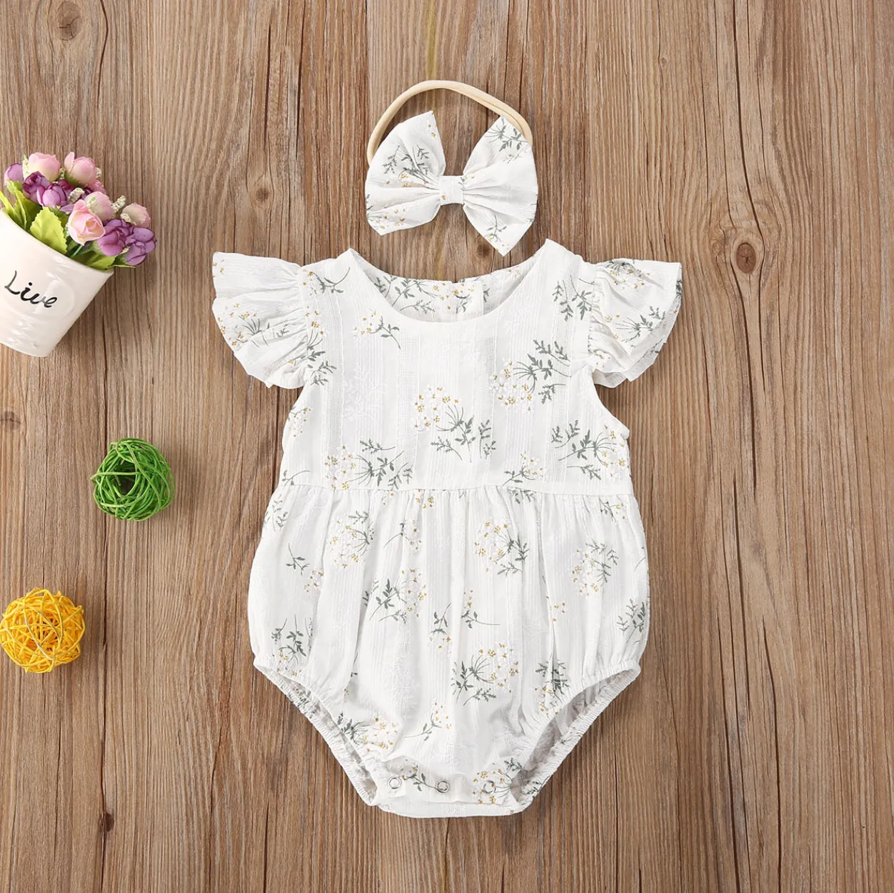 KEELY Floral Romper with Headband