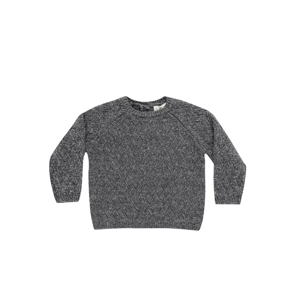 Knit Sweater || Heathered Indigo