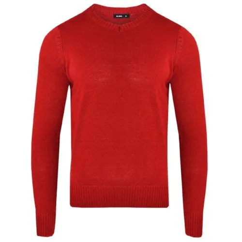 L17-113 Plain V Neck Knitted Jumper