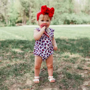 Liberty Grace Ruffled Strap Bubble Romper