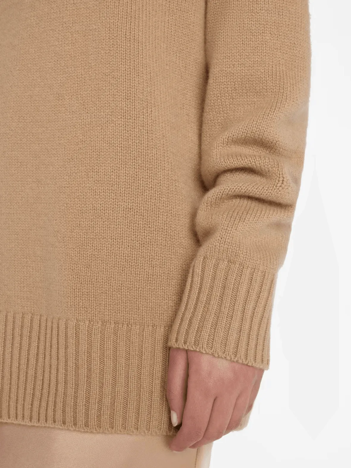 Light Camel Boyfriend Cashmere Jumper