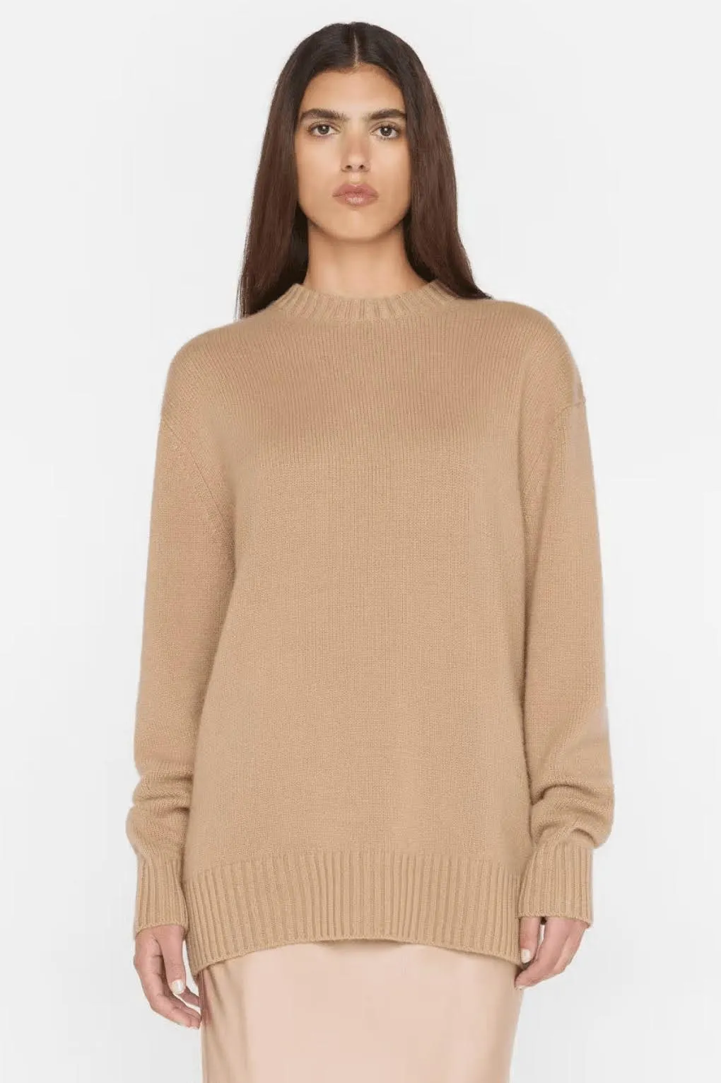 Light Camel Boyfriend Cashmere Jumper