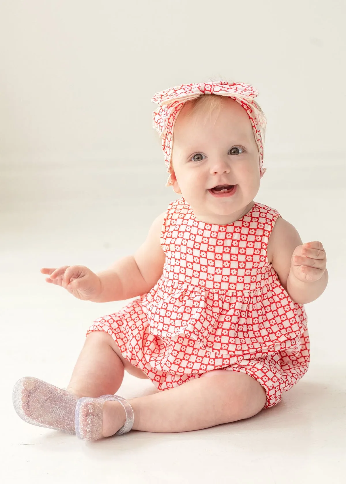 Little Red Wagon Baby Romper