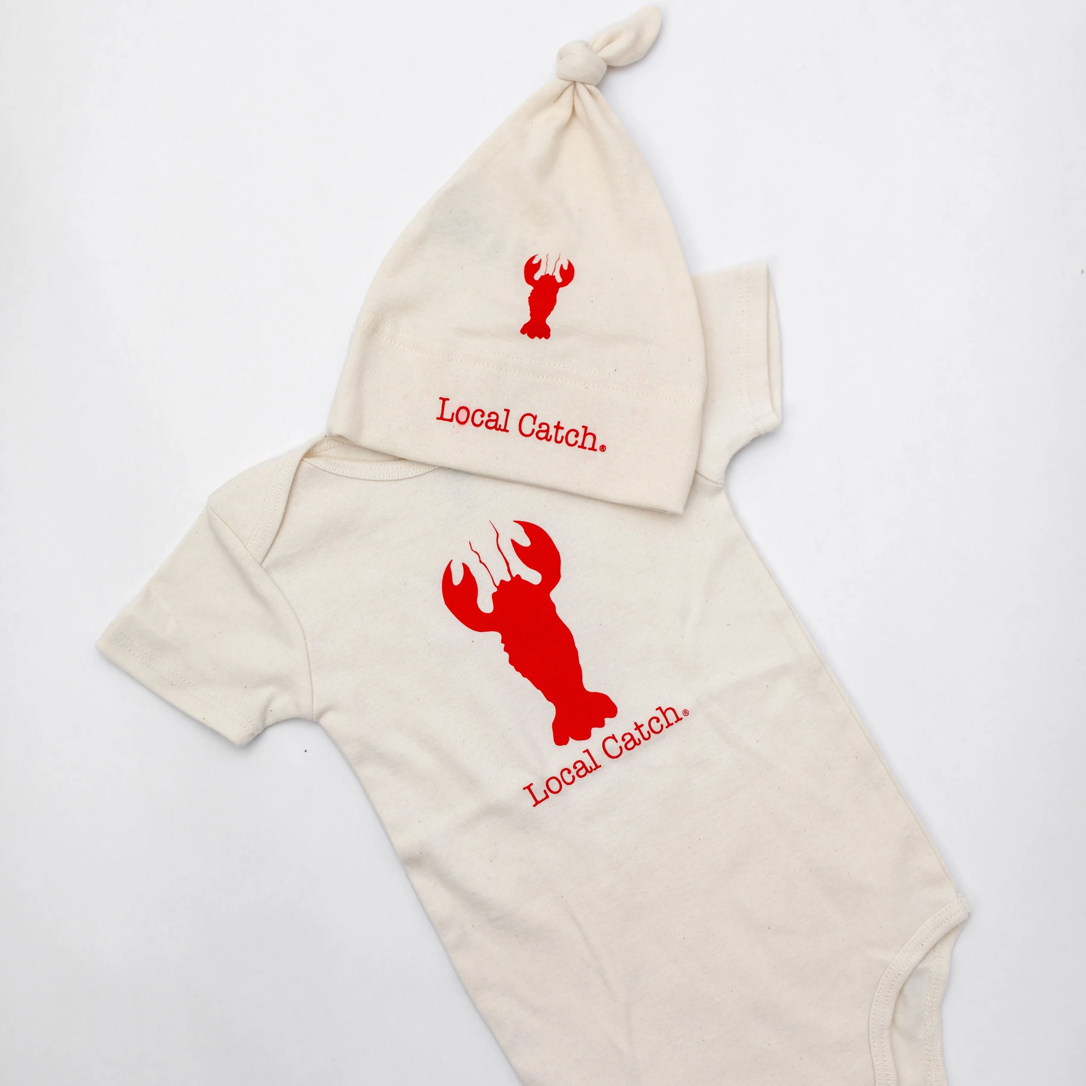 Lobster Local Catch Lobster Short Sleeve Romper, Hat & Blanket Gift Set