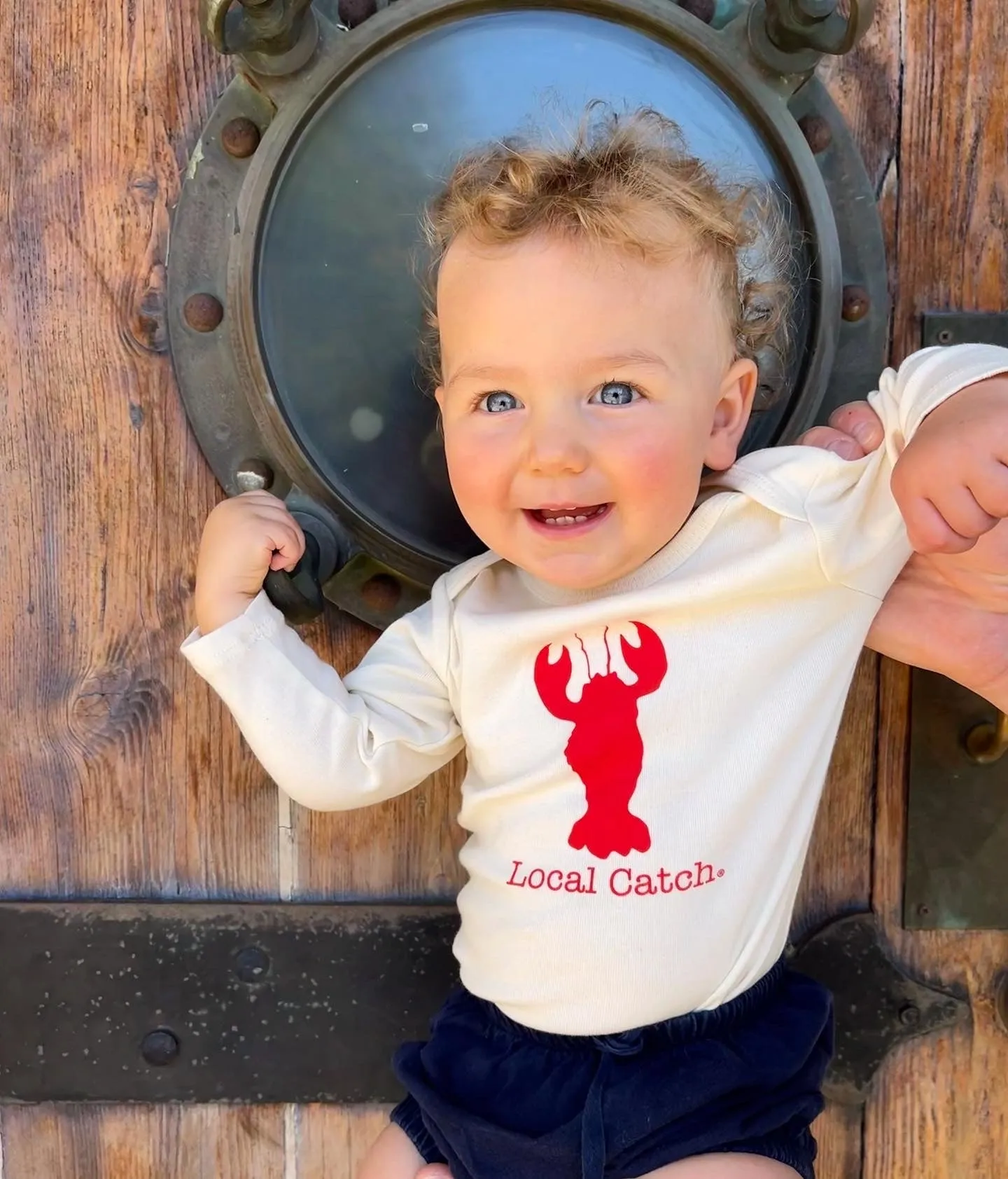 Lobster Local Catch Long Sleeve Romper