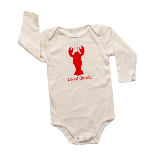 Lobster Local Catch Long Sleeve Romper