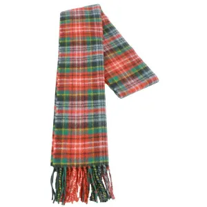 Locharron of Scotland Bowhill Caledonia Ancient Lambswool Tartan Scarf - Red/Green/Yellow