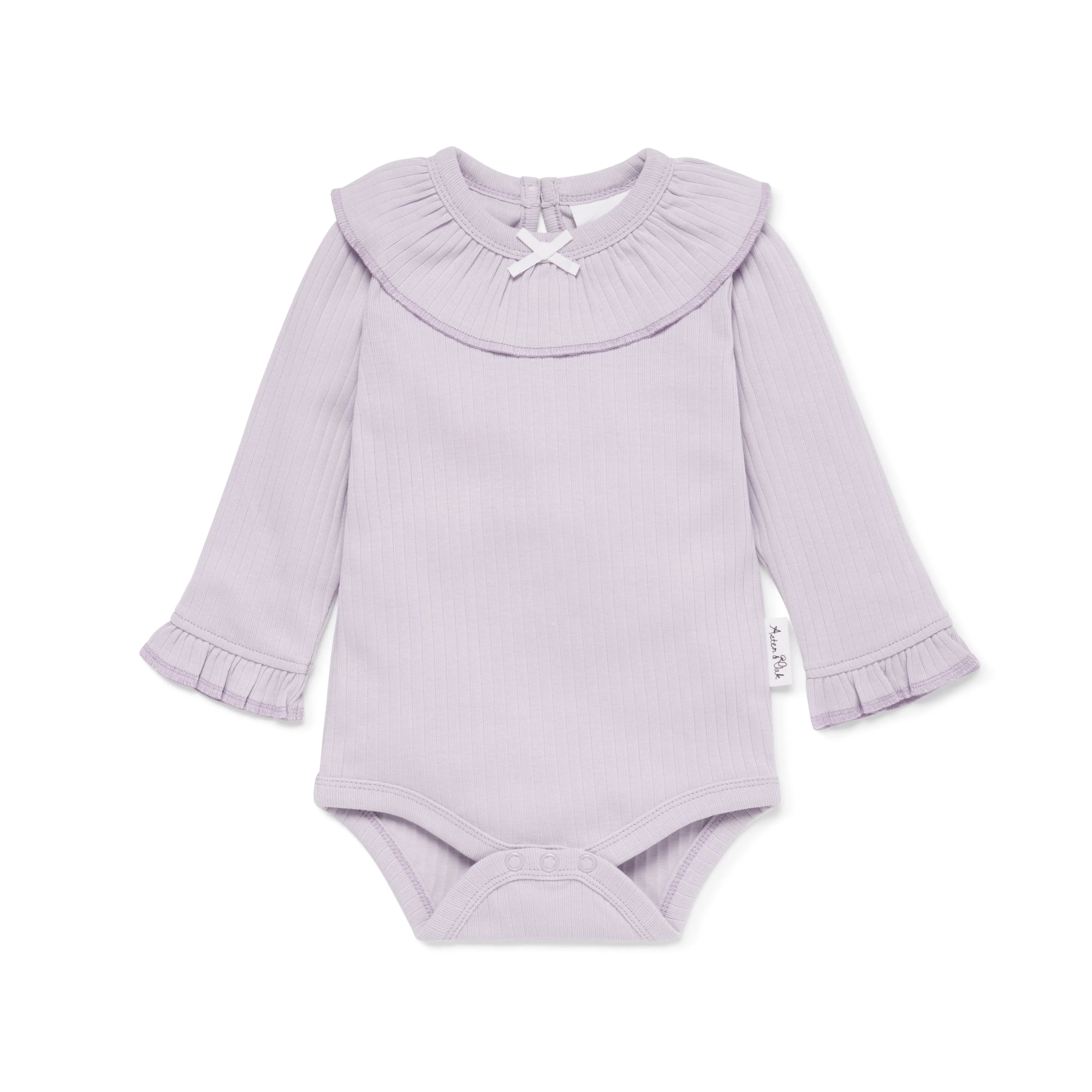 Long Slevee Bodysuit | Lavender Pointelle