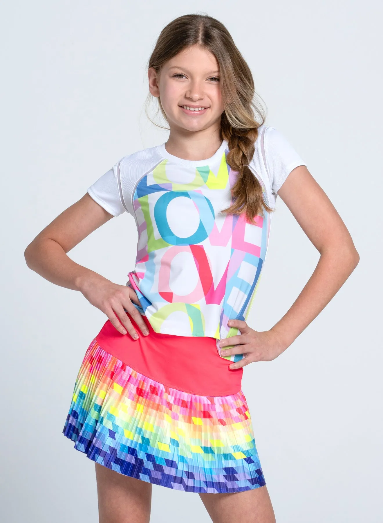 Love In Color Pleated Skirt - Girls