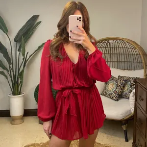 Maddy Romper in Red