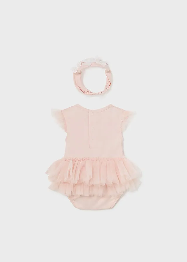 Mayoral 1702 060 - Nude Pink Tutu Romper