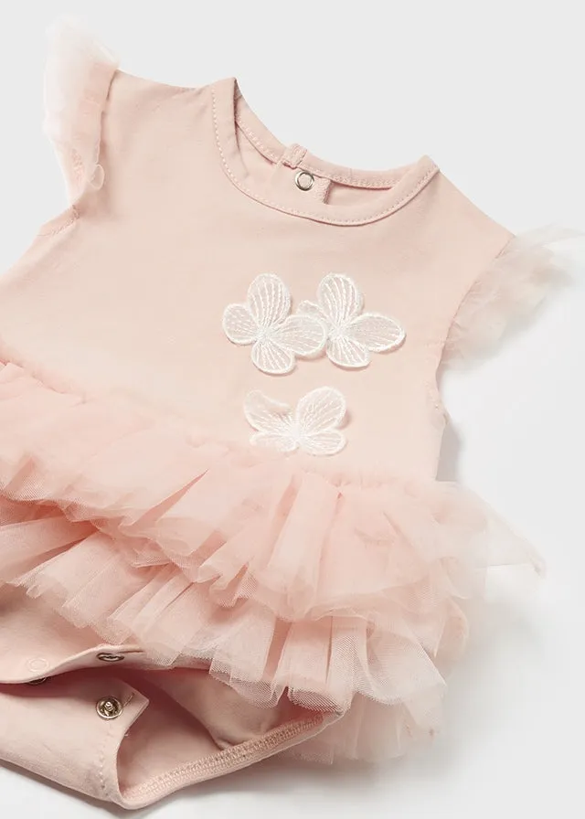 Mayoral 1702 060 - Nude Pink Tutu Romper