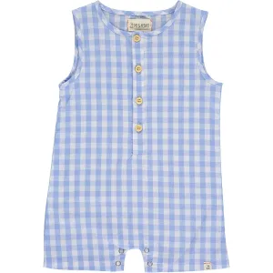 Me & Henry Blue Plaid Playsuit