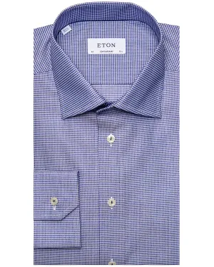 Medium Blue Geometric Dress Shirt