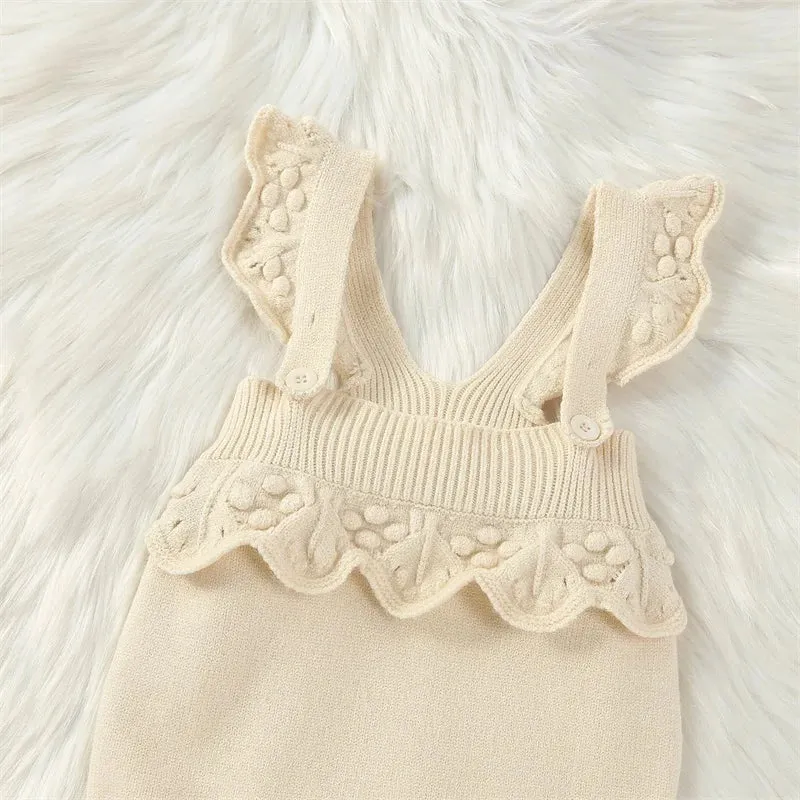 MILA Knitted Ruffle Romper