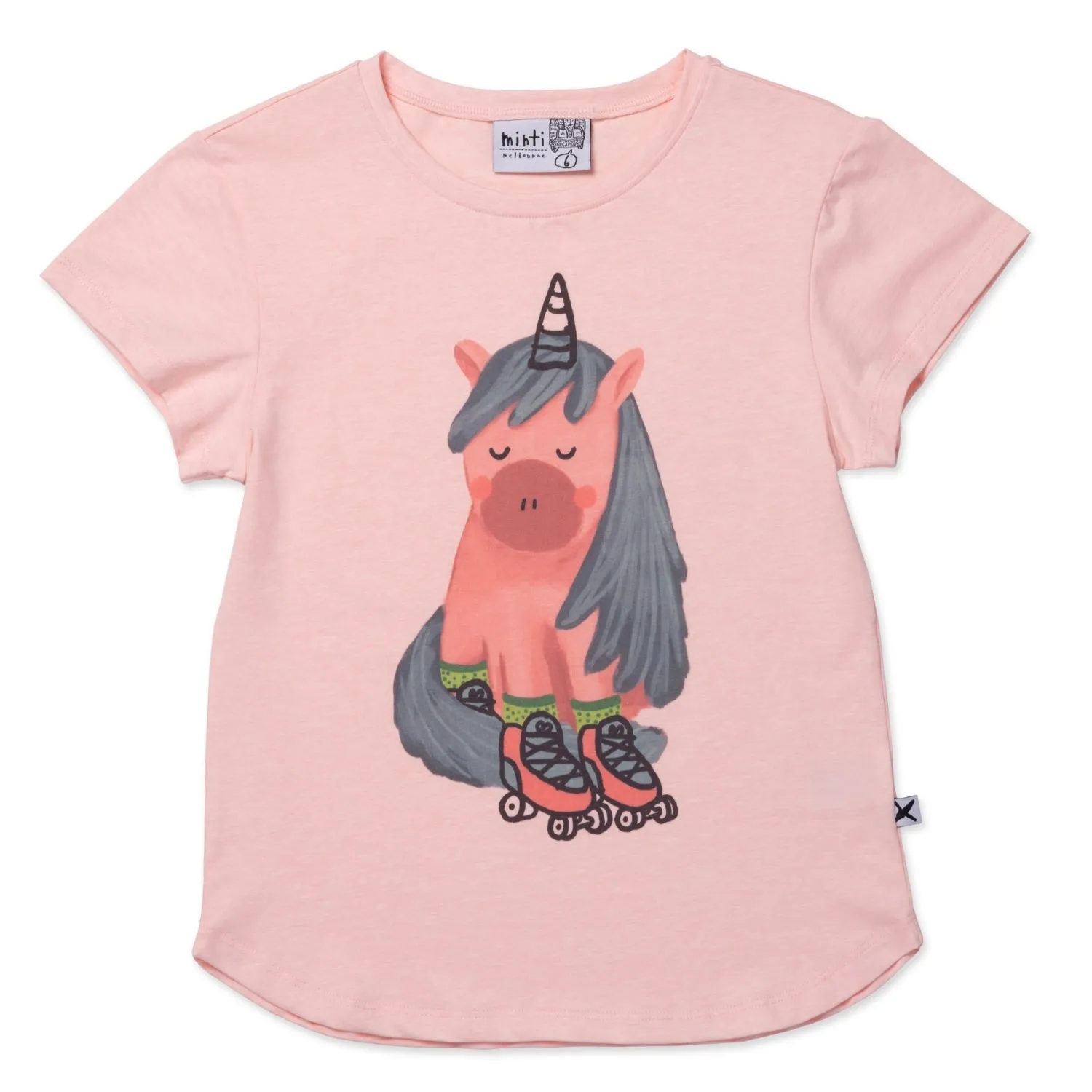 Minti Roller Unicorn Tee Pink Marle