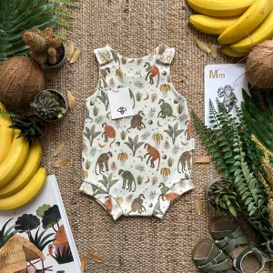 Monkey Loves Bananas Bloomer Romper | Ready To Post