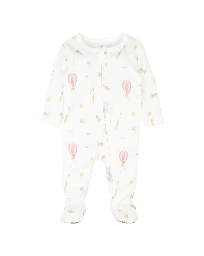 MORGAN PRINT LS ZIP ONESIE