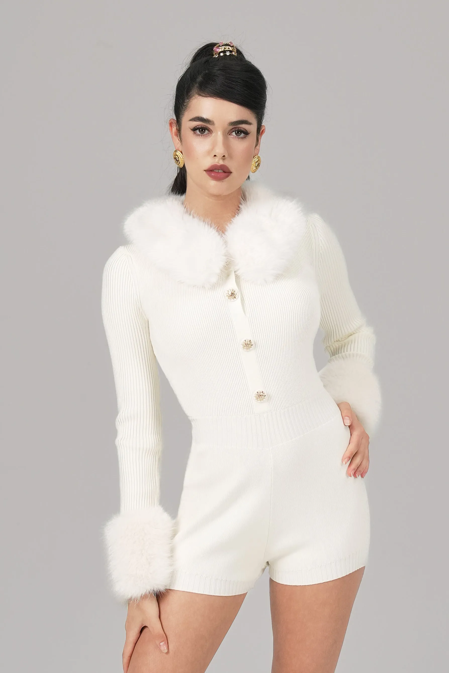 Natalia Fur Jumpsuit