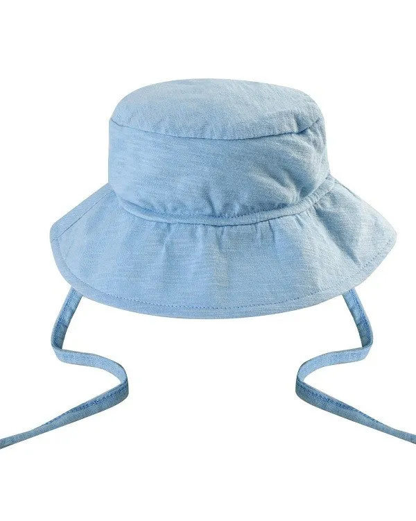 Newborn Infant Baby Bodysuit with Blue Hat Apron