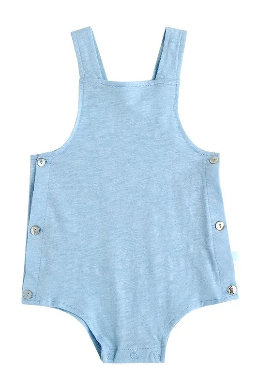 Newborn Infant Baby Bodysuit with Blue Hat Apron