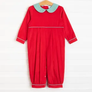 Nice List Romper, Red