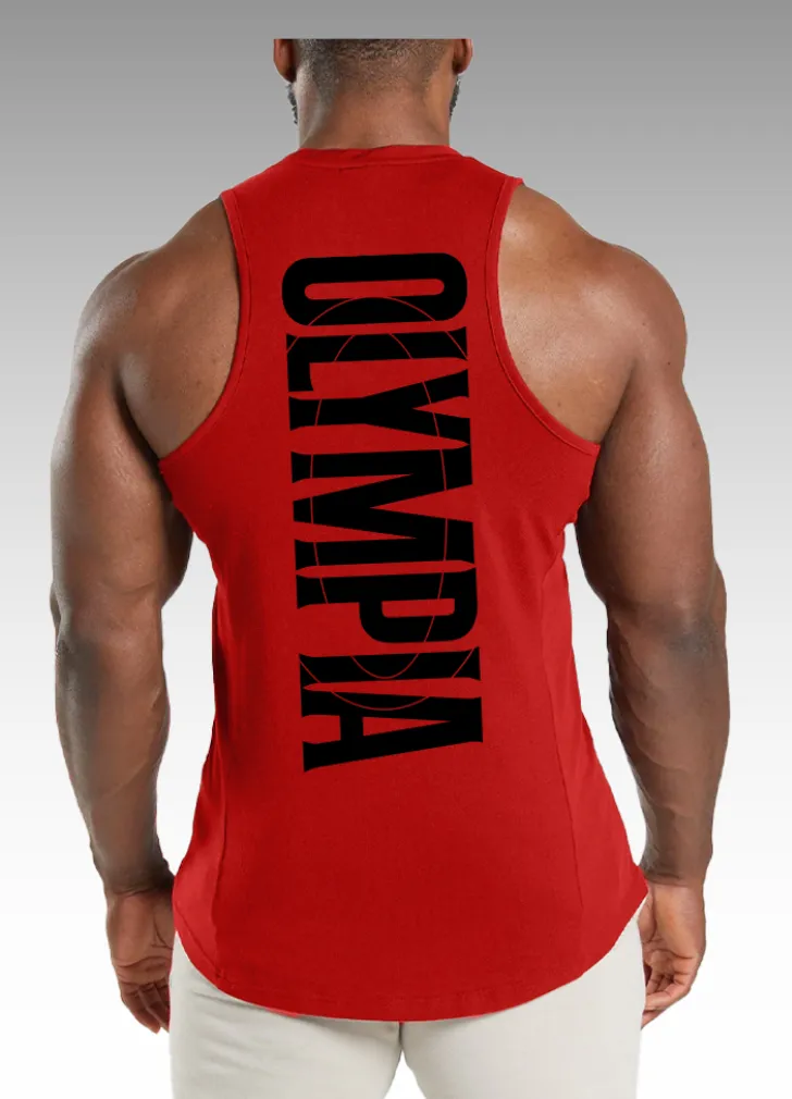 Olympia Vertical Red Tank Top