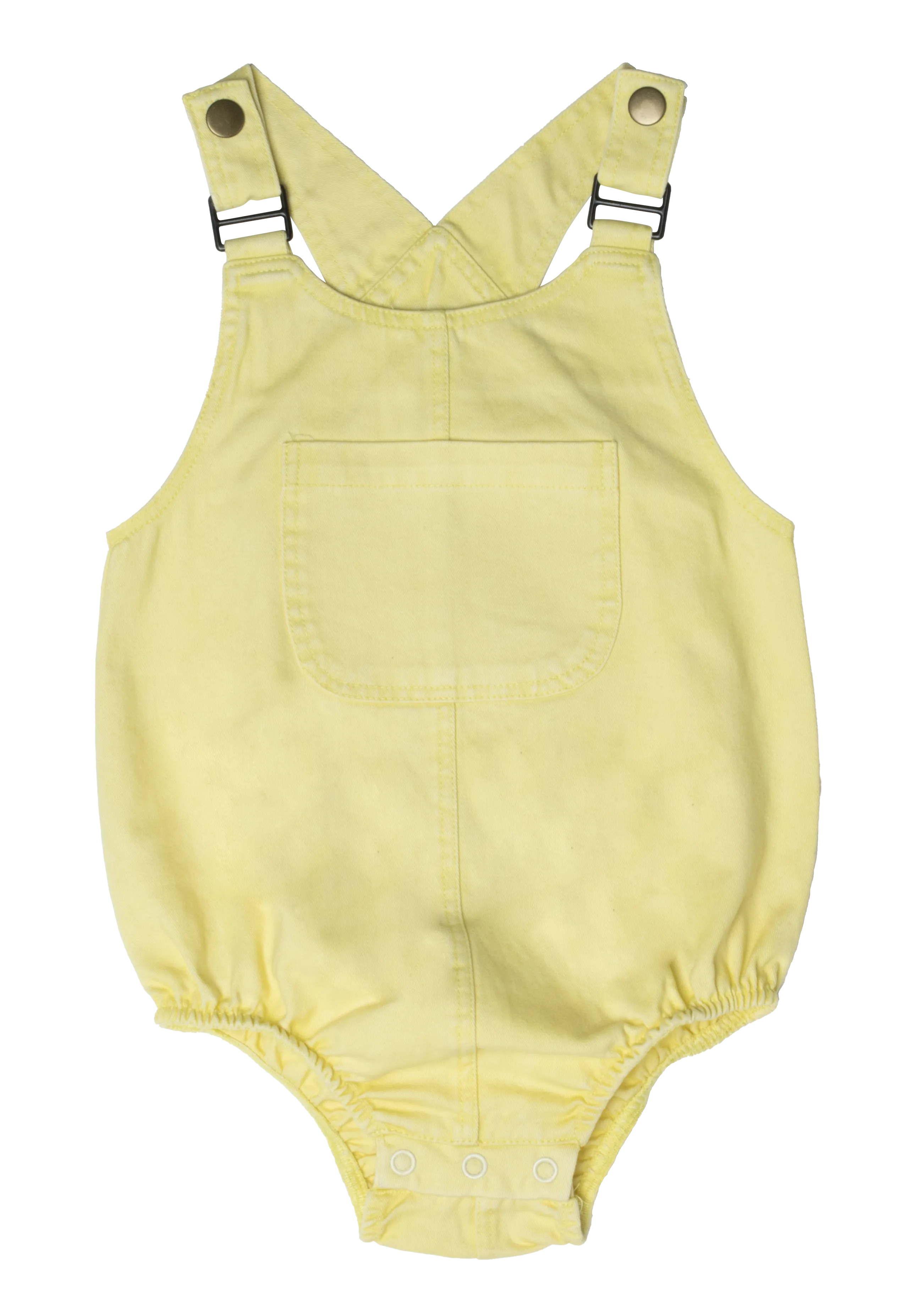 one piece romper buckle - yellow