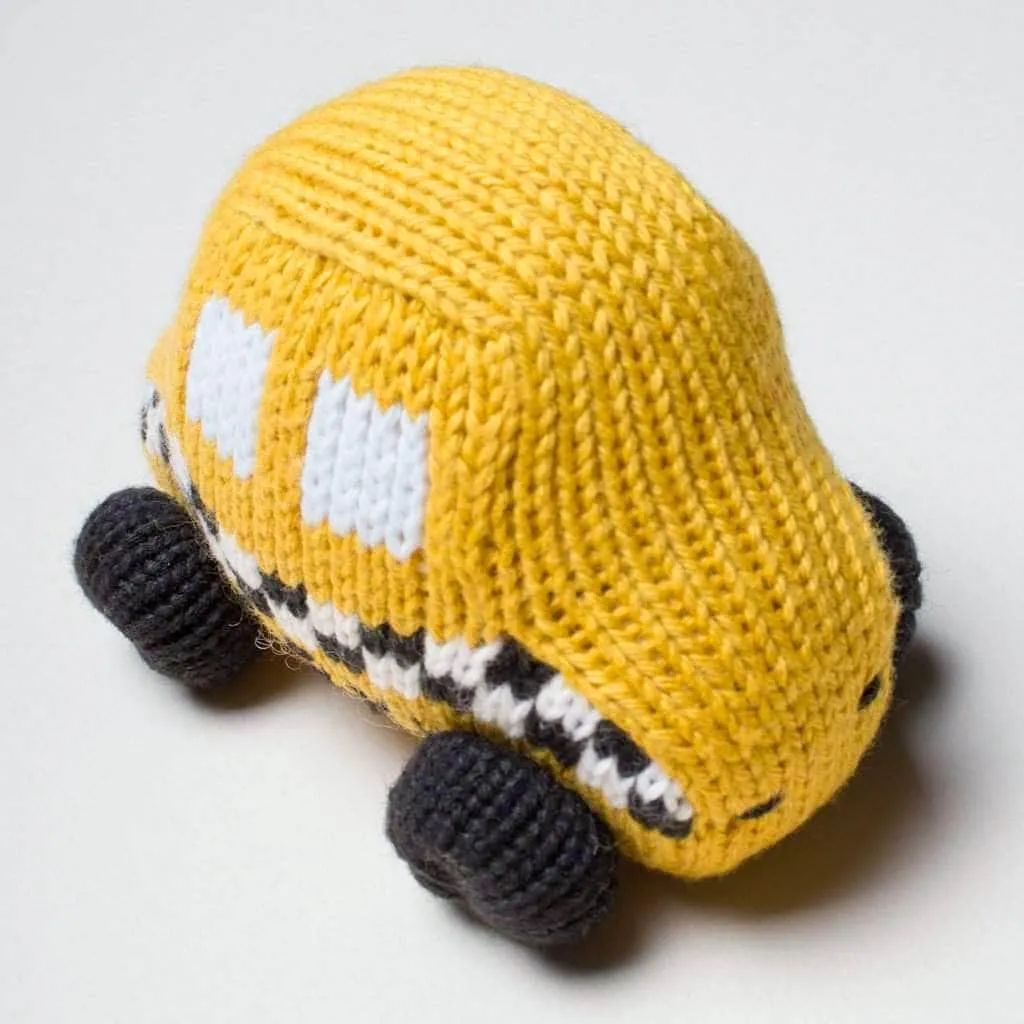 Organic Baby Gift Set - New York Onesie & NYC Taxi Rattle Toy