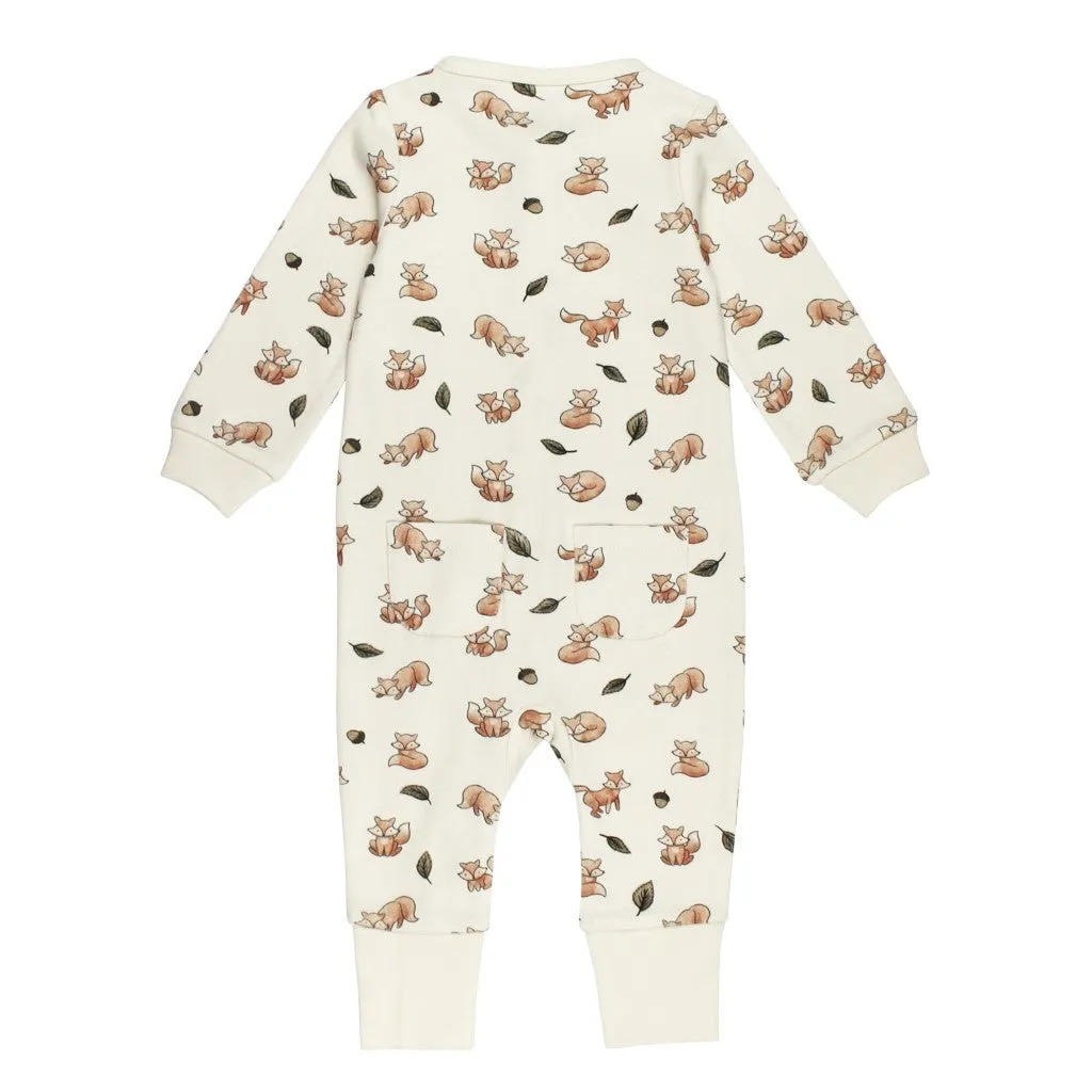 Organic Footless 2-Way Zipper Romper - Foxy