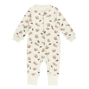 Organic Footless 2-Way Zipper Romper - Foxy